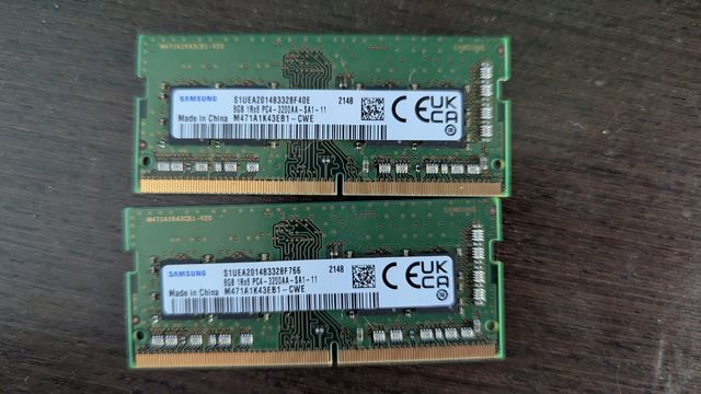 RAM portatile DDR4 3200 mhz da 16 GB.
Samsung