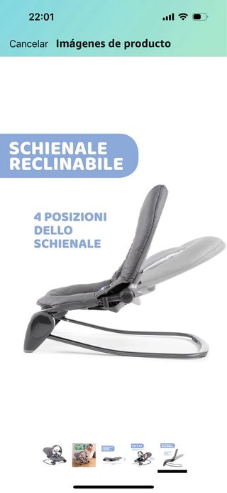 Hamaca Chicco bebes 0 meses hasta 18 kg.