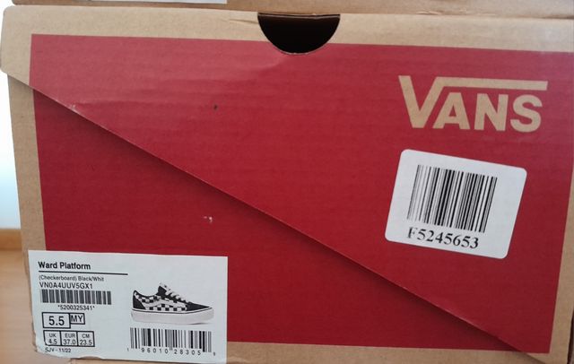 Zapatillas Vans Ward Plataforma.Talla 37