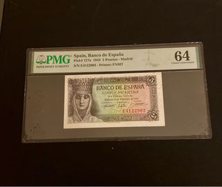Billete 5 Pesetas 1943 PMG 64 