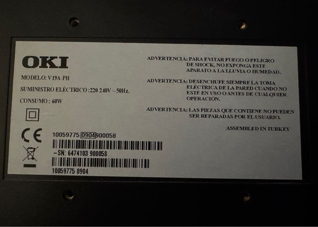 TV OKI V19APH  con chromecast google