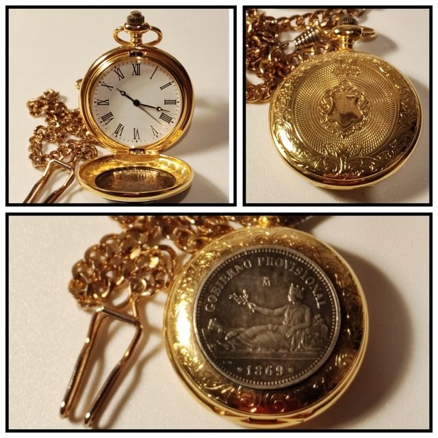 Reloj con juego de poker y baraja de cartas. Nuevo