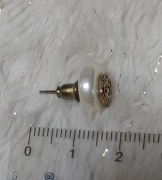 Pendientes de perla y rosa dorada