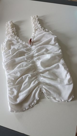 Top velato arricciato