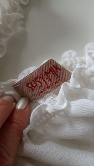 Top velato arricciato