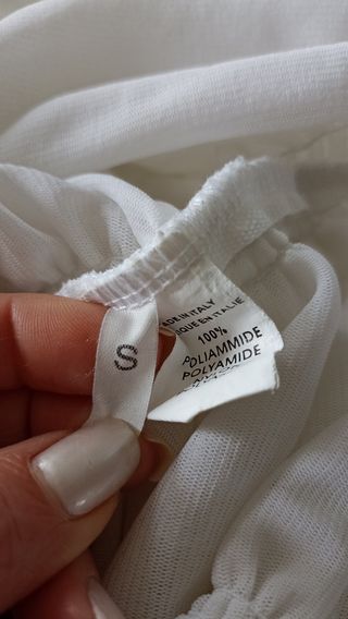 Top velato arricciato