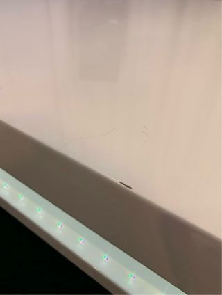 mesa de diseño blanca lacada con leds