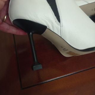 Botines de piel de primavera blancos 