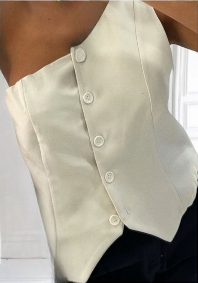 Top corset asimetrico