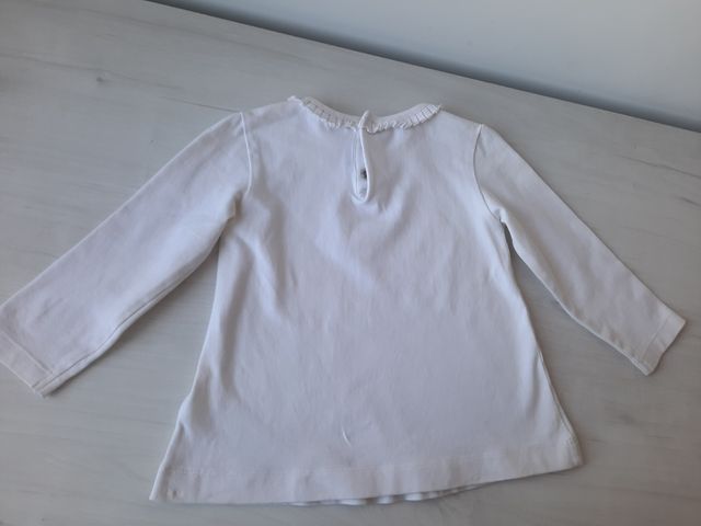 Camiseta manga larga y peto 12 meses