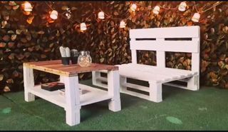 Sofá y Mesa con palets, Sillones Madera
