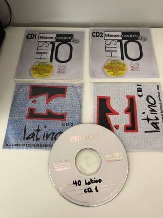 CDs musica Hits 10 y 40 Latino