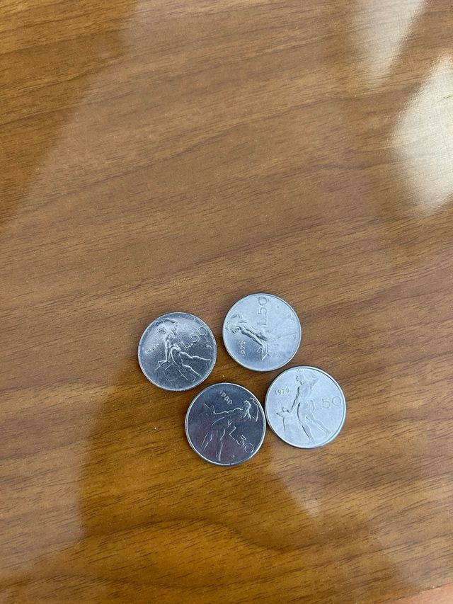 4 moneta da collezione L.50