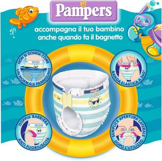 11 pcs Pampers Traje Mar Piscina Talla 4 (8-15 kg)