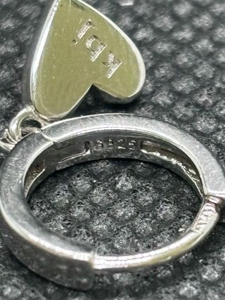 PENDIENTES CORAZON VERDE AGATHA PLATA 925