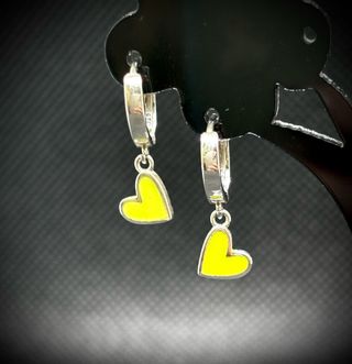 PENDIENTES CORAZON VERDE AGATHA PLATA 925