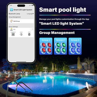 Foco led de piscina RGB Wifi 54W 12-24v 29cm