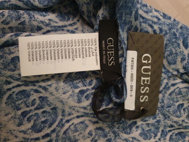 Foulard blu Guess