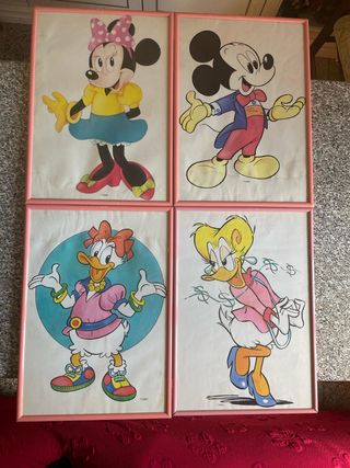 Set 4 quadretti Disney topolino