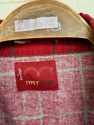 LEVIS RED TAB camisa roja cuadros talla L 