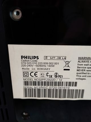 Television Philips 32" + adaptador TDT