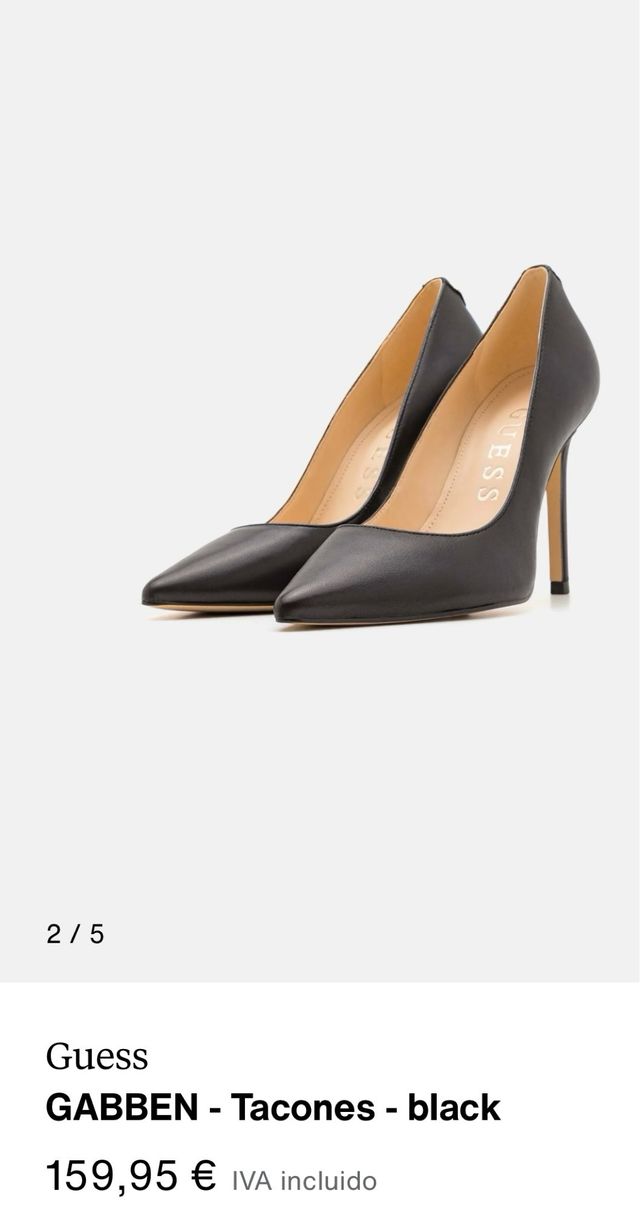 Scarpe da salone a punta nere Guess taglia 38