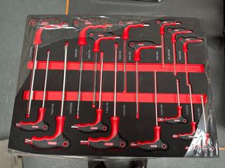 Juego de herramientas Torx y allen en espuma