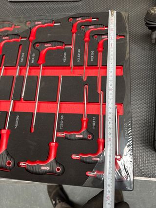 Juego de herramientas Torx y allen en espuma