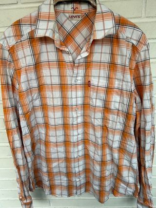 VINTAGE camisa cowboy cuadros LEVIS talla L 
