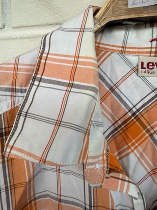 VINTAGE camisa cowboy cuadros LEVIS talla L 