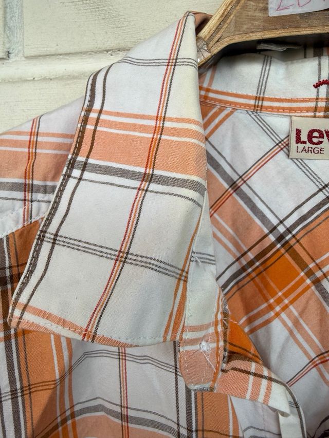VINTAGE camisa cowboy cuadros LEVIS talla L