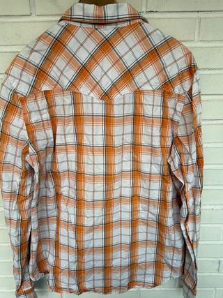 VINTAGE camisa cowboy cuadros LEVIS talla L 