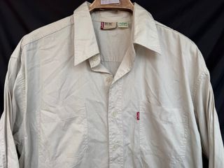 LEVIS RED TAB camisa beige talla L VINTAGE 