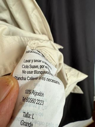 LEVIS RED TAB camisa beige talla L VINTAGE 