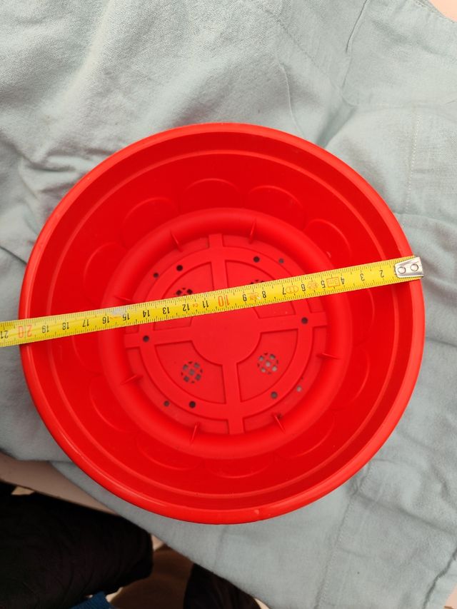 N 6 Ciotole rosse diametro 20 x fiori