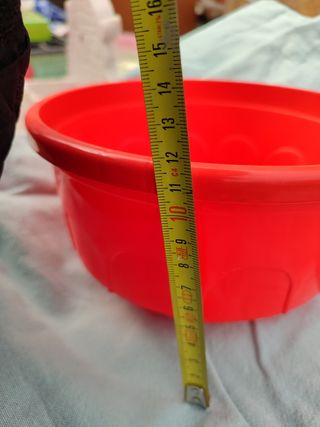 N 6 Ciotole rosse diametro 20 x fiori