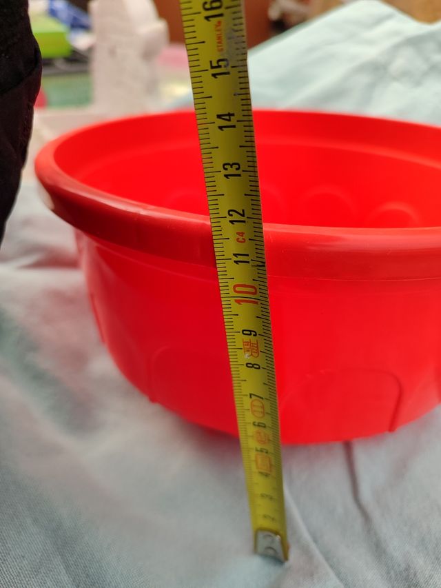 N 6 Ciotole rosse diametro 20 x fiori