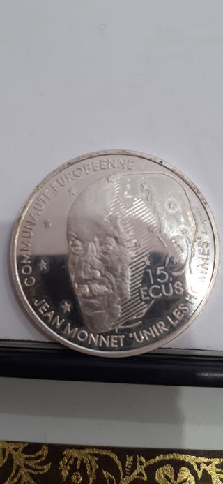 Moneda plata de 15 ecus- 100 francos Francia 1984