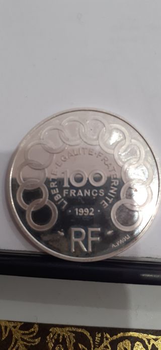 Moneda plata de 15 ecus- 100 francos Francia 1984