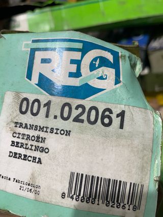 Palier transmisión Citroen Berlingo dcha