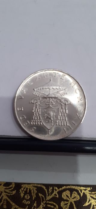 Moneda de plata del Vaticano de 500 liras de 1963