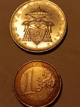 Moneda de plata del Vaticano de 500 liras de 1963