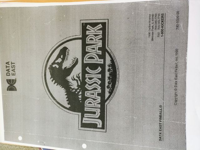 Manual Jurassic Park Pinball