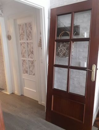 Puertas madera , cristal biselado