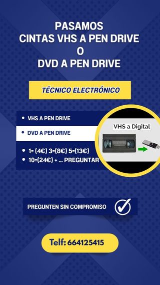 VHS o DVD a USB
