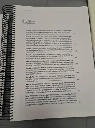 Temario camarero/a limpiador/a