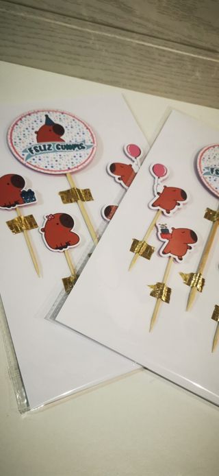 Kit de toppers para tarta de Capibaras