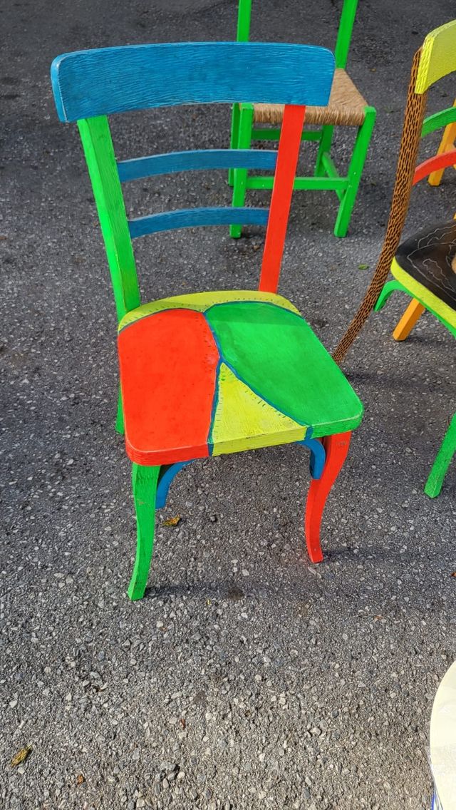 Sillas de madera y anea