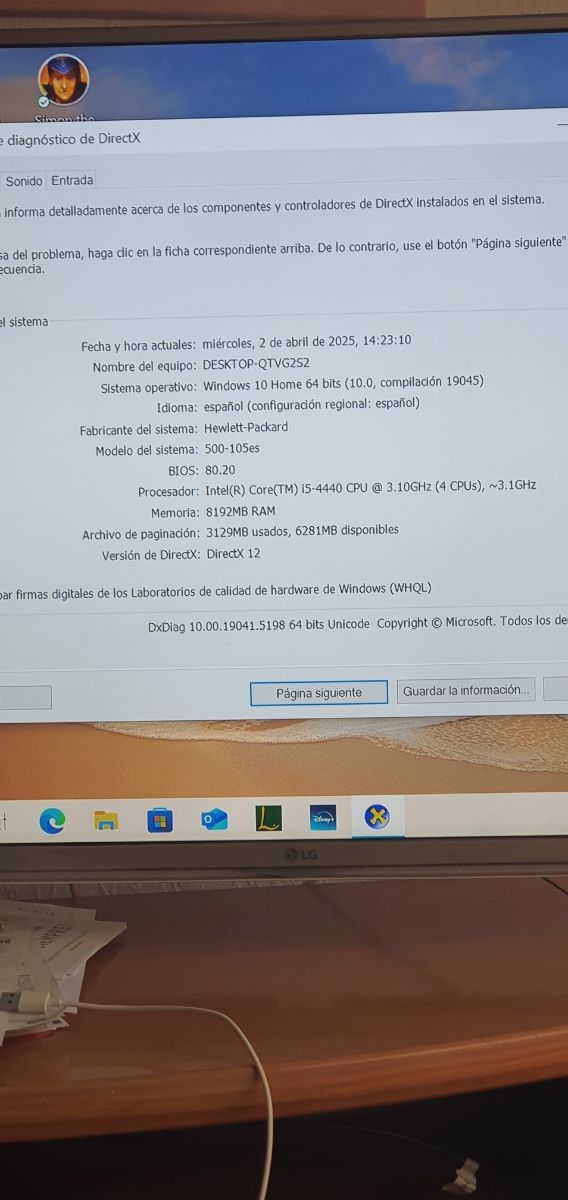 Ordenador de sobremesa HP i5