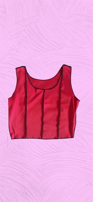 top rojo tirantes